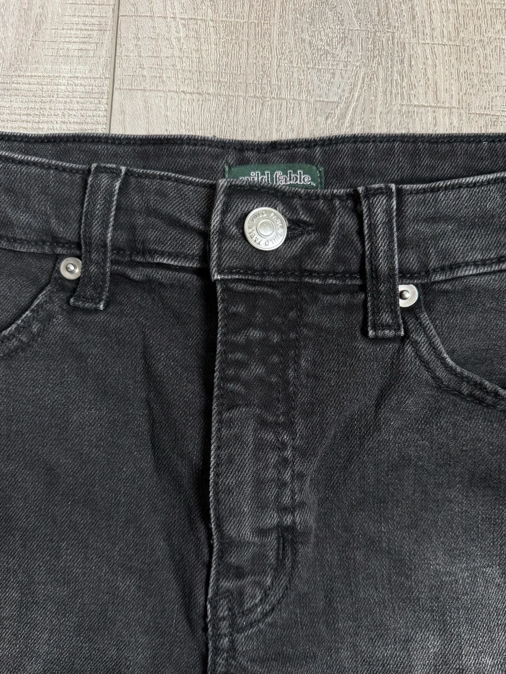 wild fable Black Rolled-Hem Denim Shorts - Picture 3 of 9